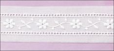 Swiss-made Floral Double Entredeux - 3/4" wide